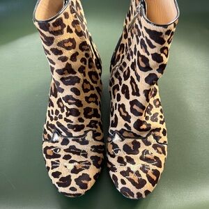 Charlotte Olympia Leopard ankle booties 100% pony hair (size 38/ 8)
